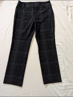 Ann Taylor Green Plaid Dress Pants